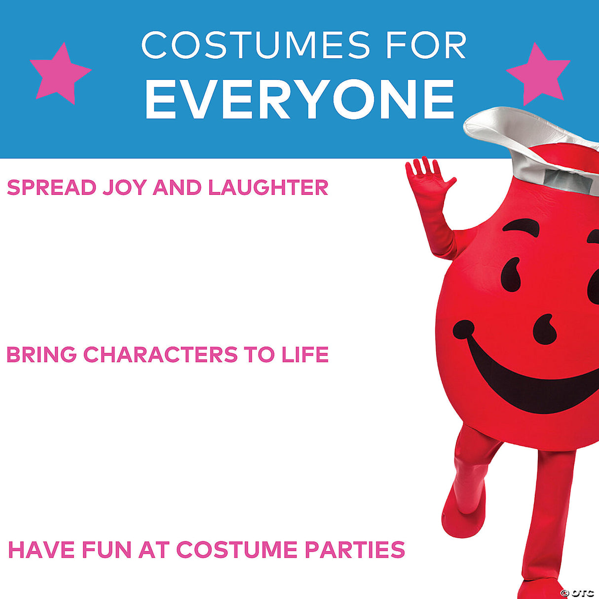 Adults Kool-Aid Man Costume – Iconic Drink Halloween Cosplay Party Outfit