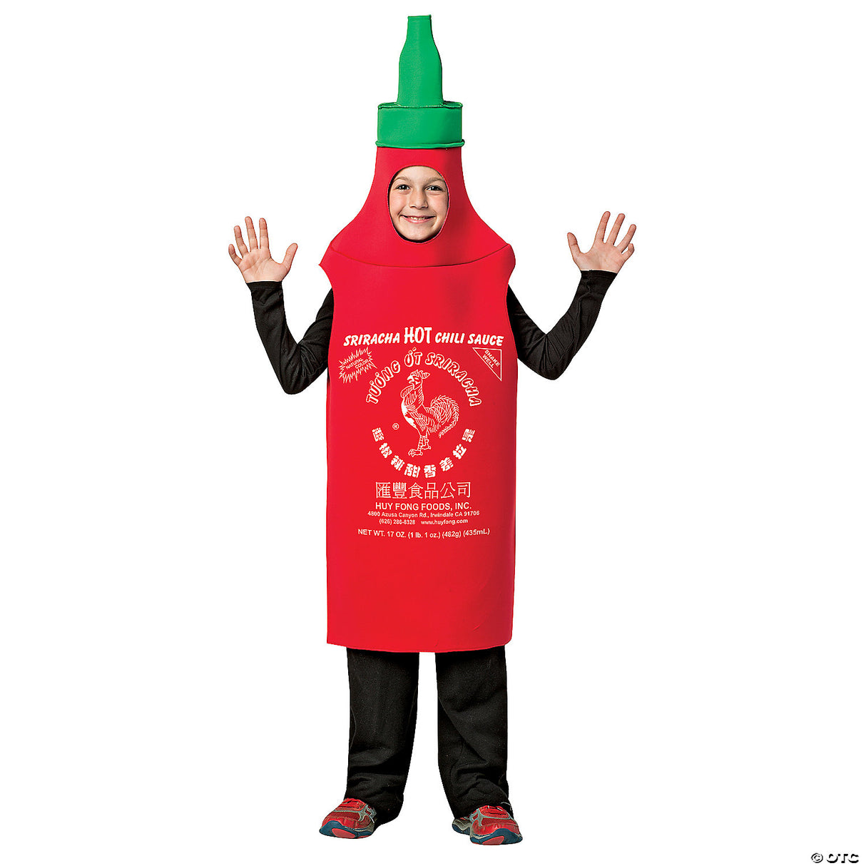 Child's Sriracha Costume - Halloween Costume Cosplay & Party Outfit For Kids