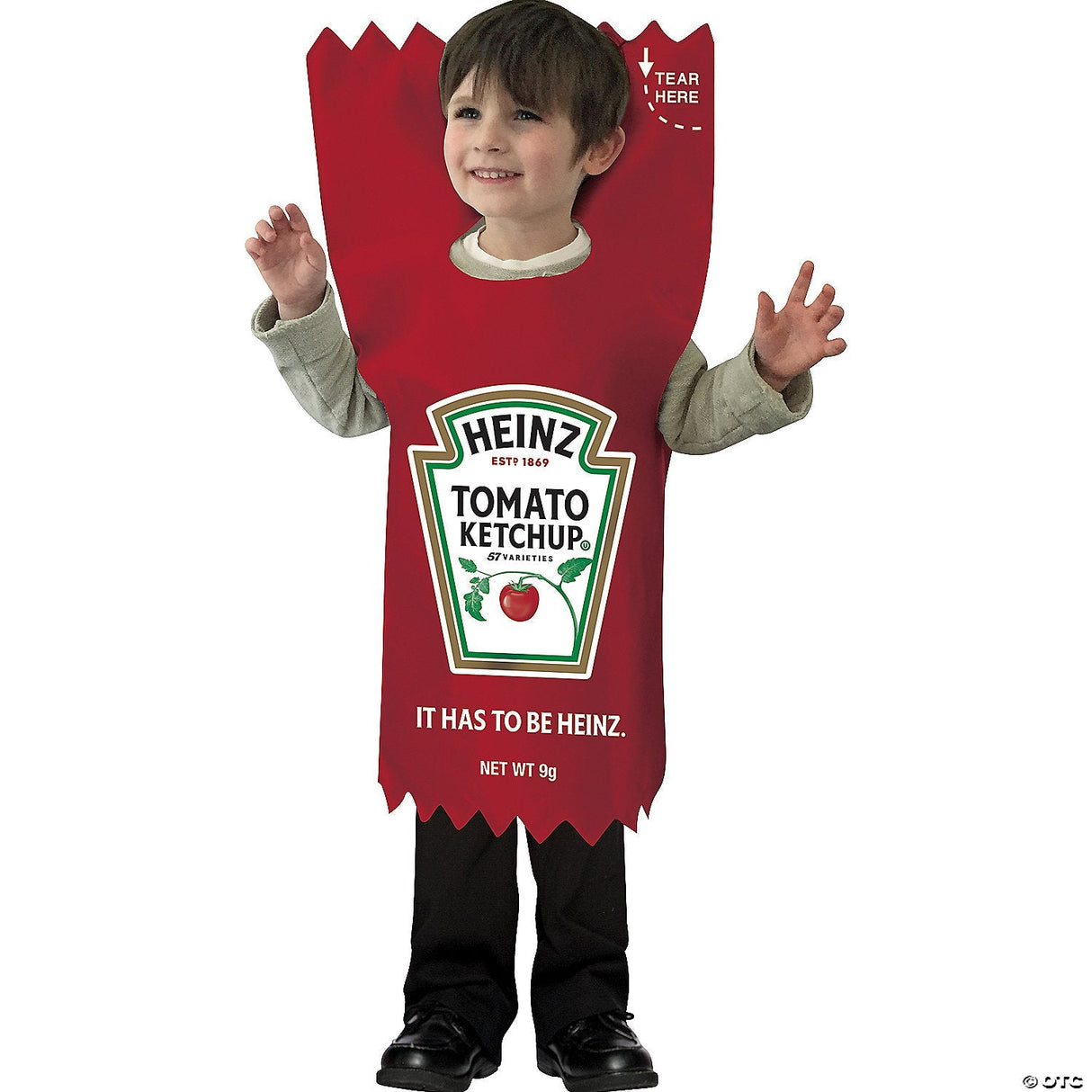 Toddler Heinz™ Ketchup Packet Costume - Toddler Halloween Costume Cosplay Dress