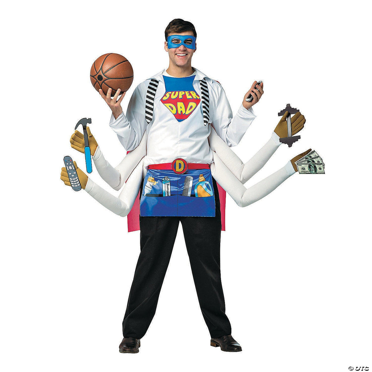 Men's Super Dad Costume - Funny Halloween Costume Adult Cosplay Party Outfit