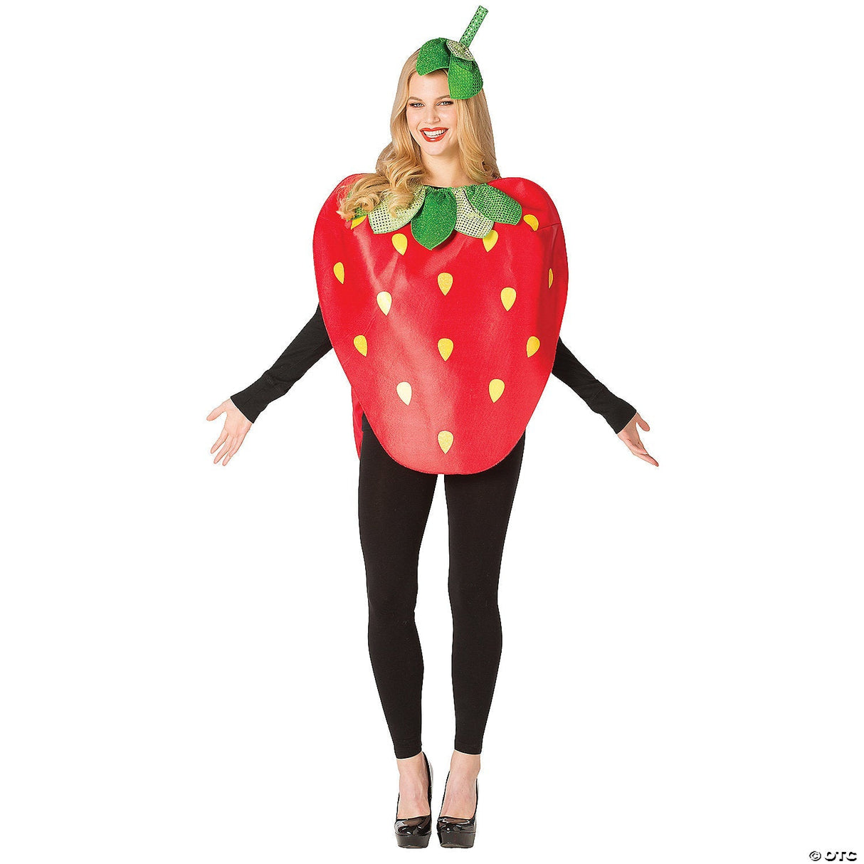 Adults Strawberry Costume – Cute Fruit Halloween Cosplay Party Outfit for Adults
