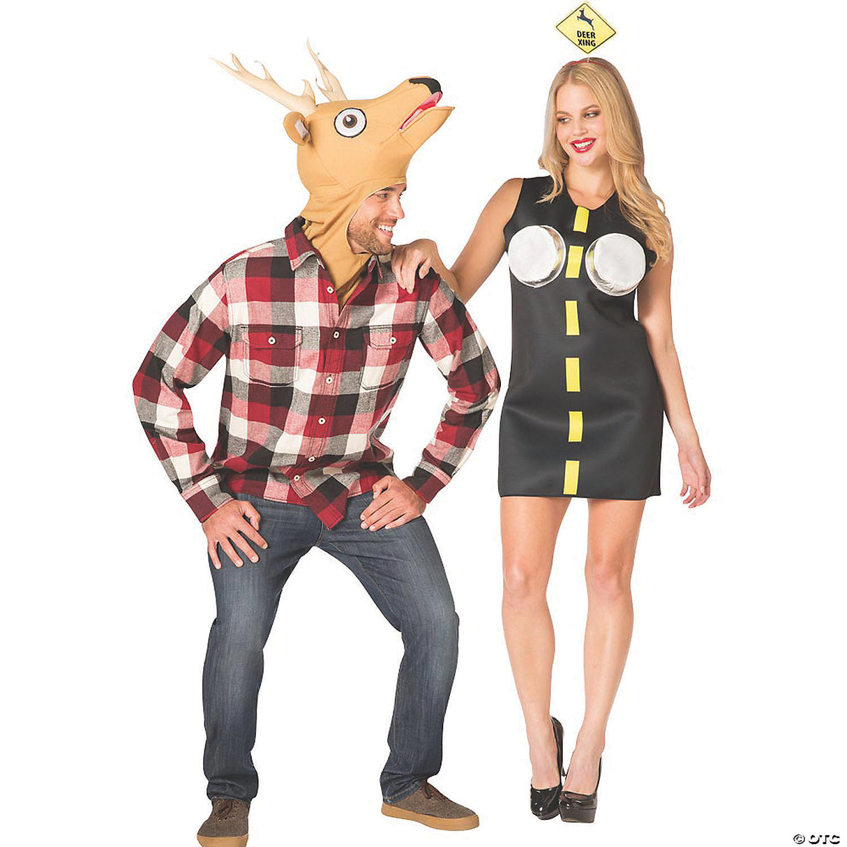 Adult Deer In Headlights Funny Couples Halloween Costumes Accessory Party Cospla