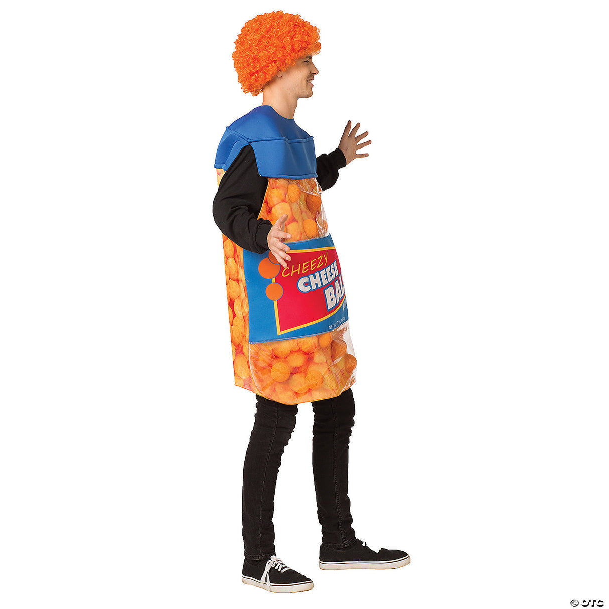Adults Cheeseballs Costume – Funny Snack Food Halloween Cosplay Party Outfit
