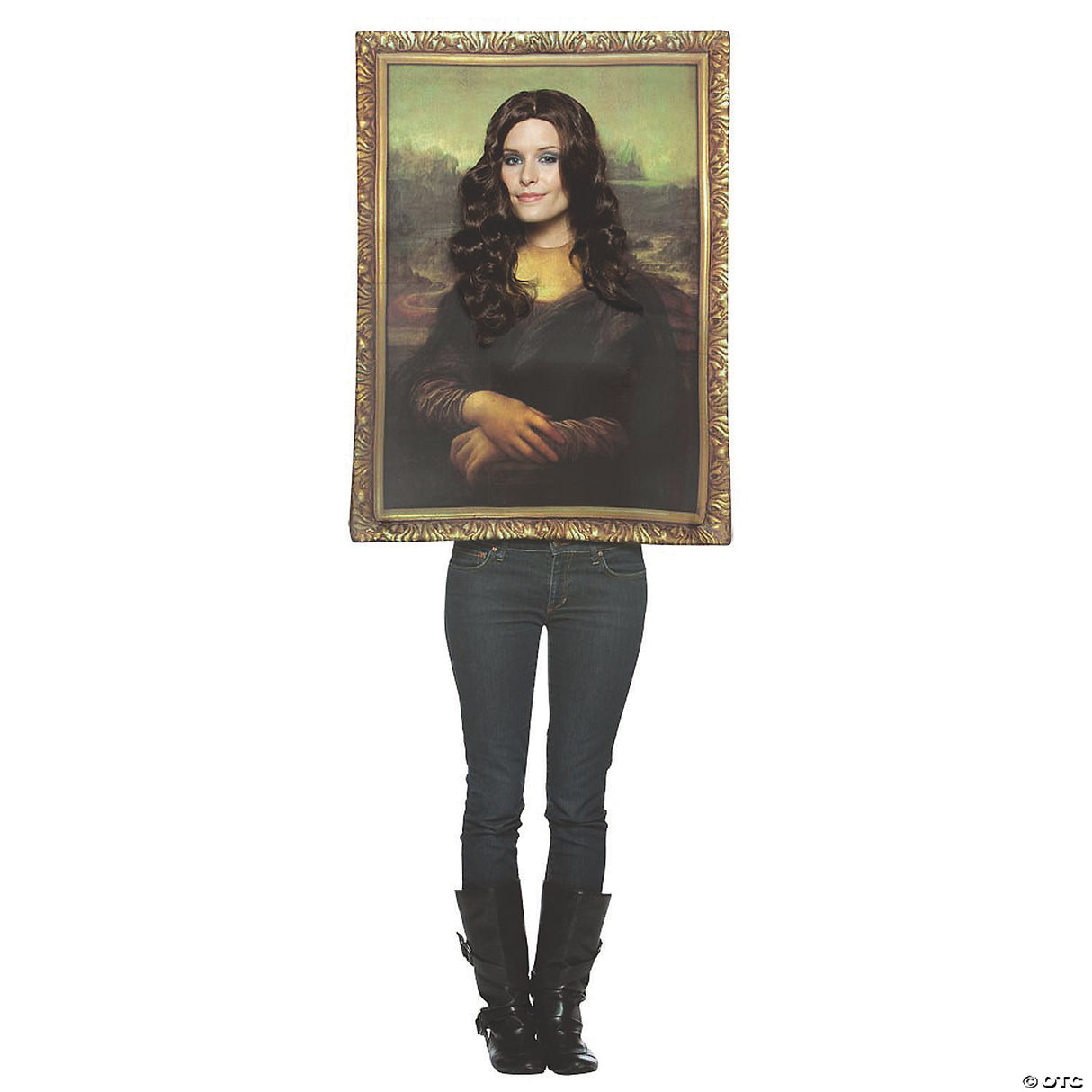 Adults Mona Lisa Costume – Funny Art Painting Halloween Cosplay Party Outfit