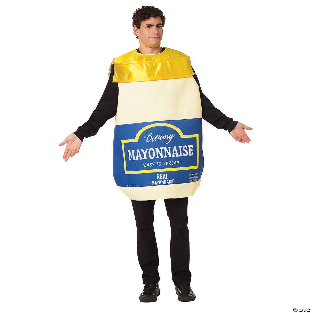 Adults Mayonnaise Costume – Funny Condiment Halloween Cosplay Party Outfit
