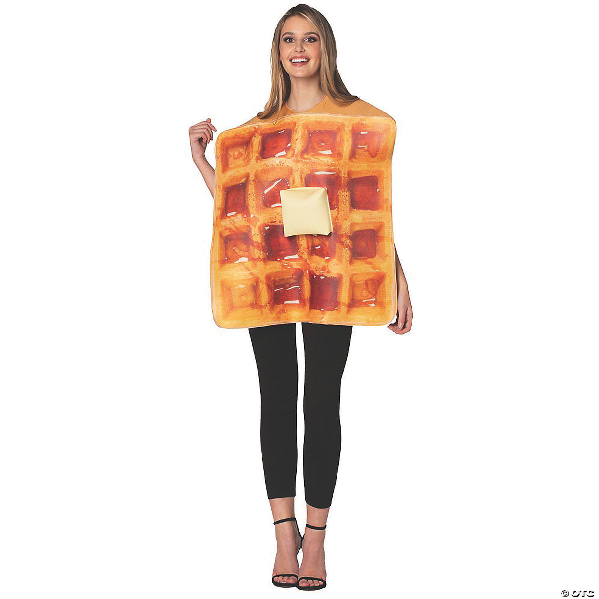 Adults Get Real Waffle Costume – Funny Breakfast Food Halloween Party Outfit