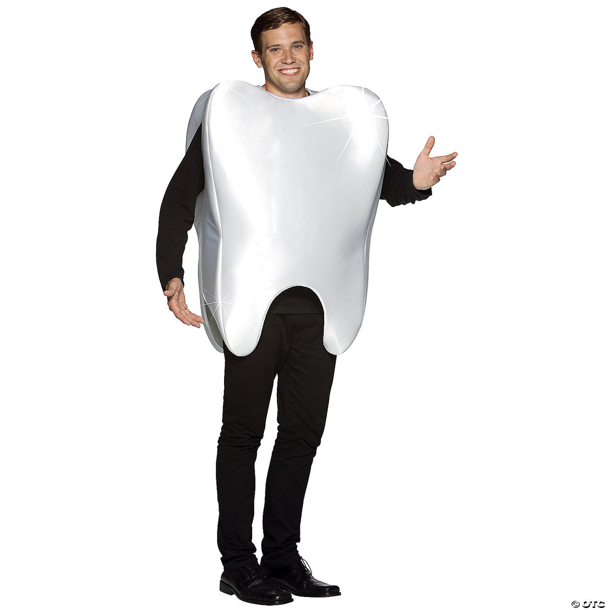 Adults Mr. Molar Costume – Funny Tooth Dentist Halloween Cosplay Party Outfit