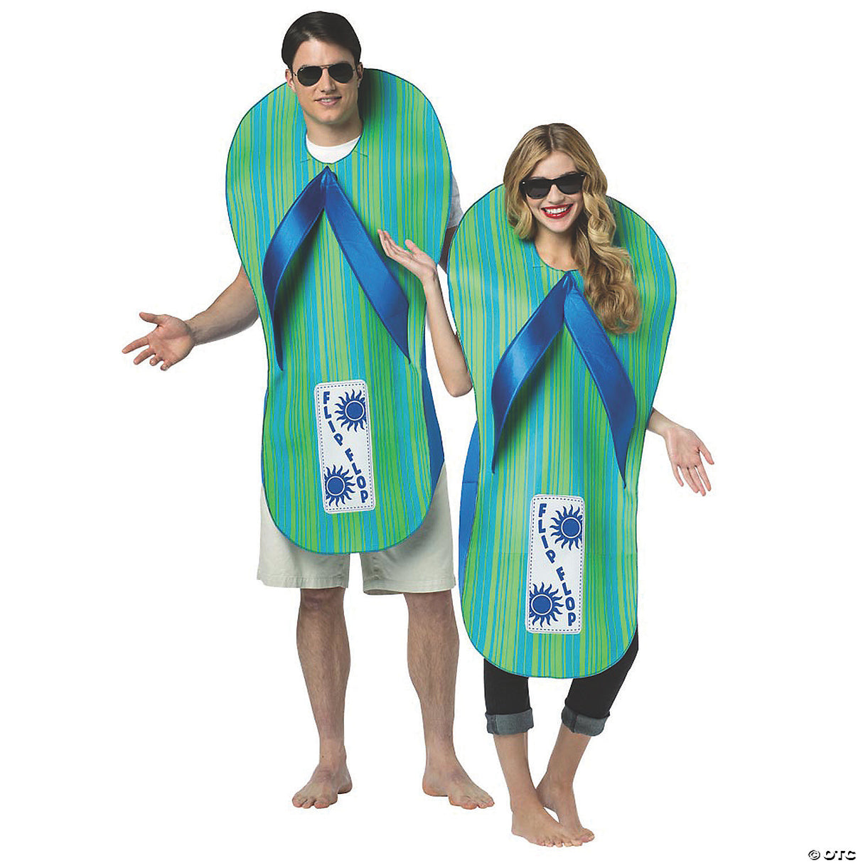 Adults Flip Flop Costume – Funny Summer Beach Halloween Cosplay Party Outfit