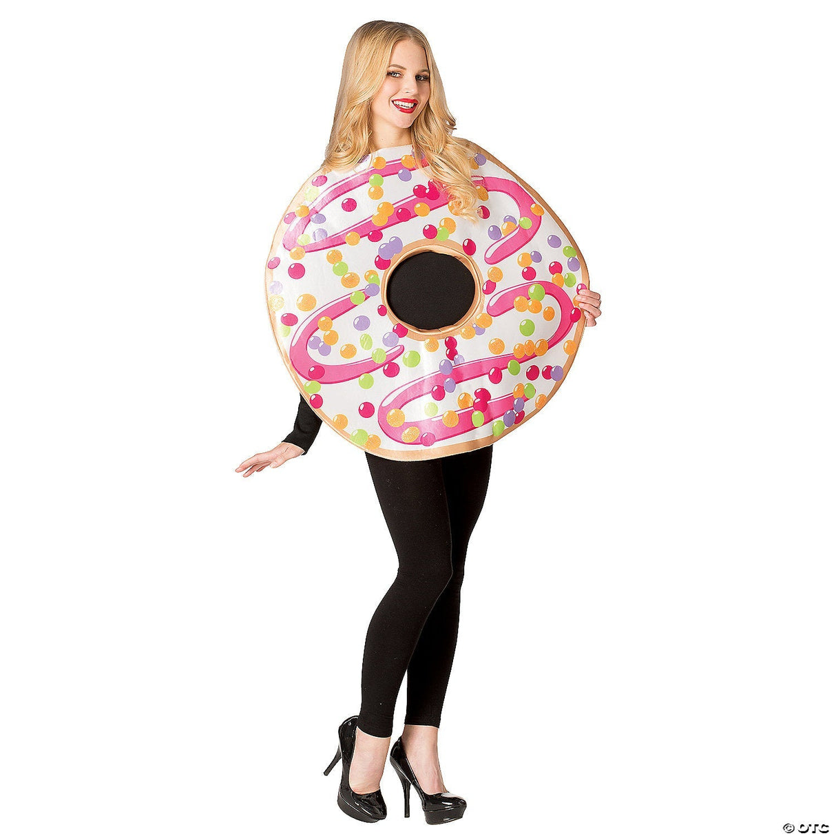 Adults Frosted Donut Costume – Sweet Food Halloween Cosplay Party Outfit