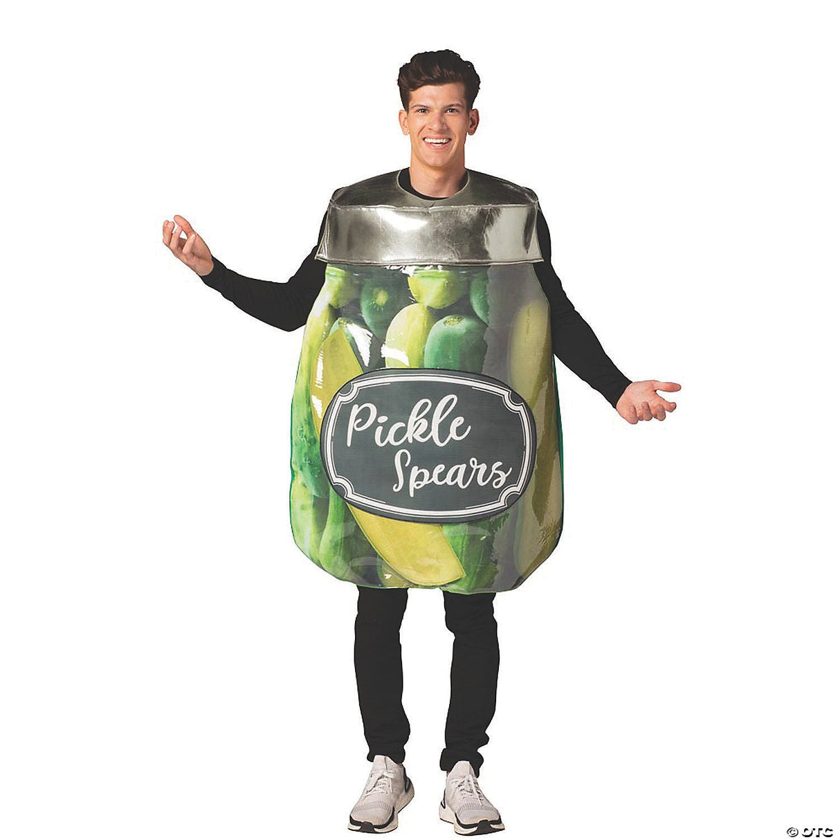 Adults Pickle Jar Costume – Funny Food Halloween Cosplay Party Outfit