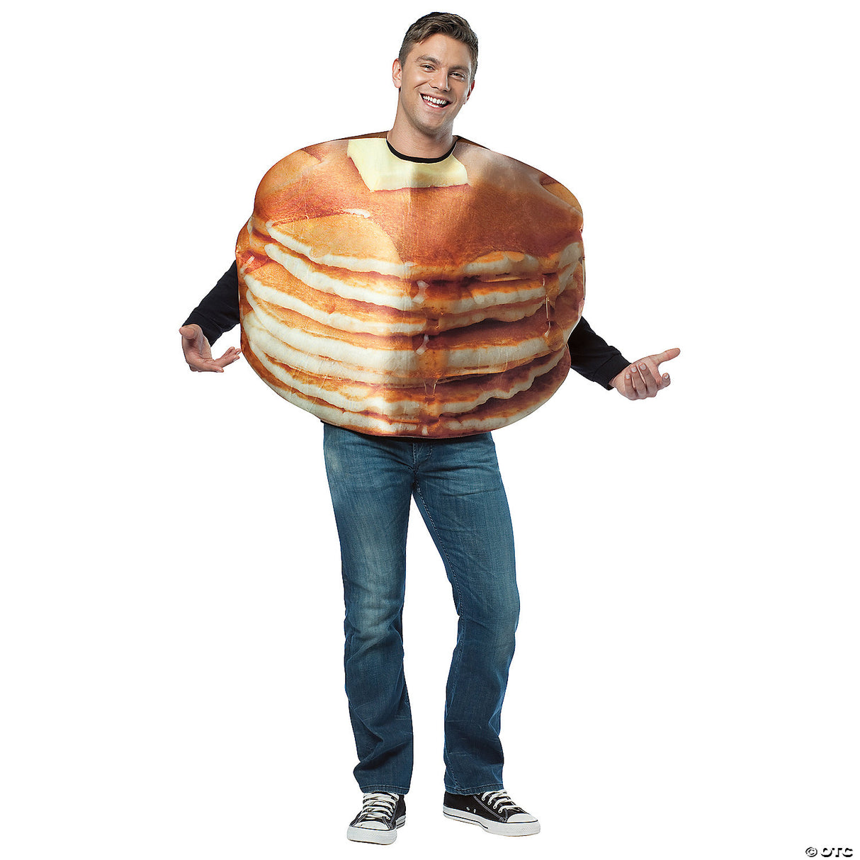 Adults Get Real Stacked Pancakes Costume – Funny Breakfast Food Cosplay Outfit