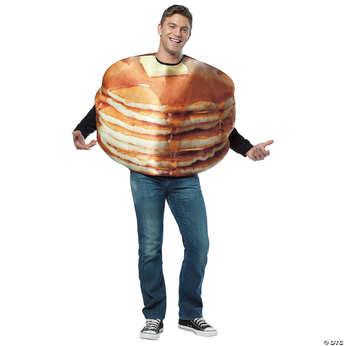 Adults Get Real Stacked Pancakes Costume – Funny Breakfast Food Cosplay Outfit