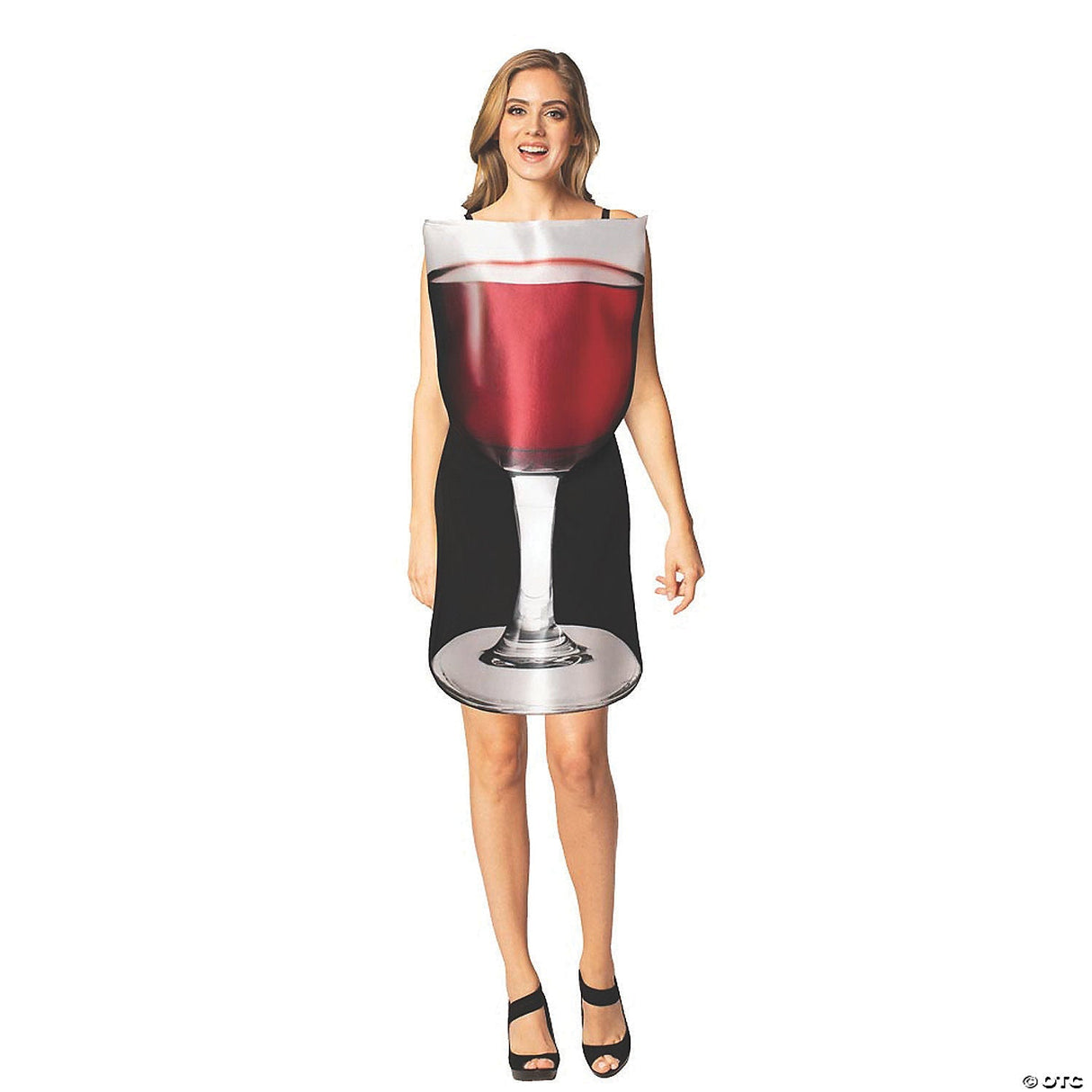 Women's Get Real Glass Of Wine Costume - Adult Halloween Costume Cosplay Party