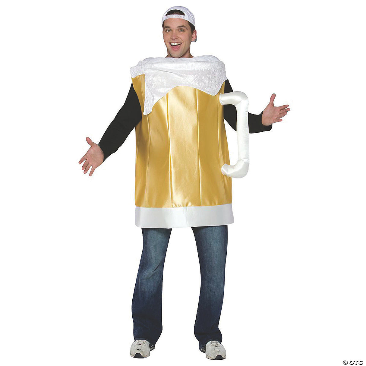 Adults Beer Mug Costume – Funny Drink Halloween Cosplay Party Outfit
