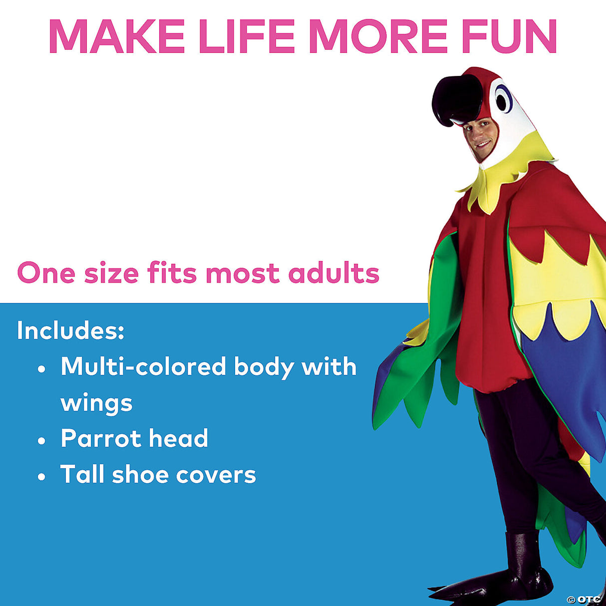 Adults Parrot Costume – Funny Tropical Bird Halloween Cosplay Party Outfit
