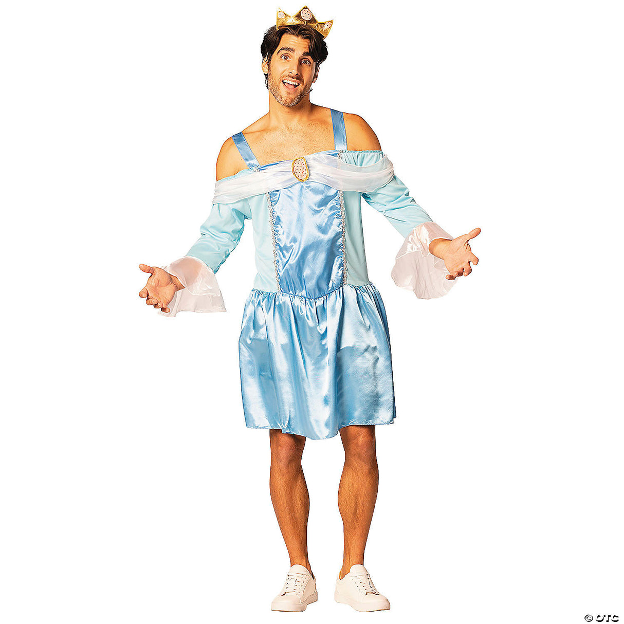 Men's Blue Cinderfella Polyester Dress Costume - One Size Fits Most Halloween