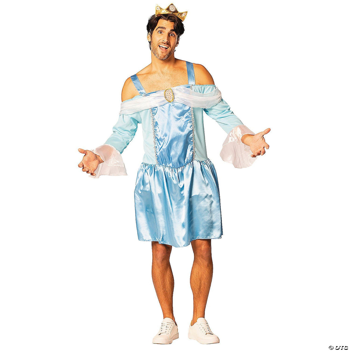 Men's Blue Cinderfella Polyester Dress Costume - One Size Fits Most Halloween