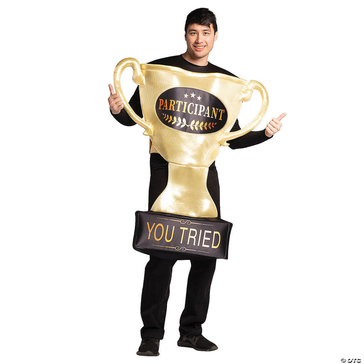 Adults Participant Trophy Costume – Funny Winner Halloween Party Cosplay Outfit