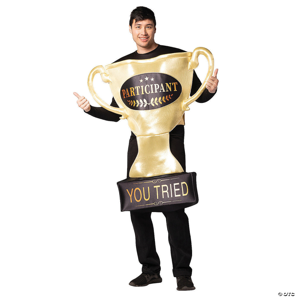 Adults Participant Trophy Costume – Funny Winner Halloween Party Cosplay Outfit