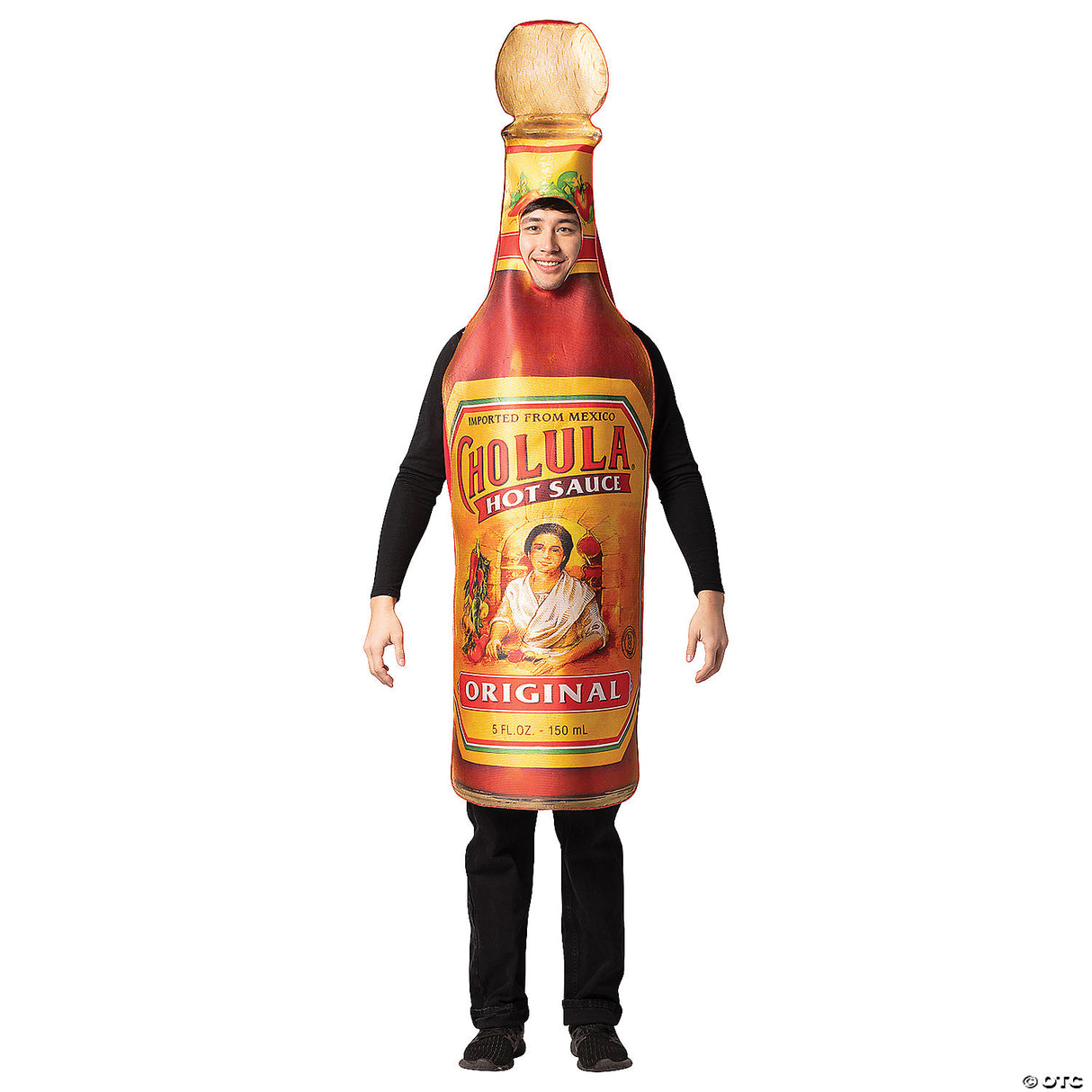 Adults McCormick Cholula Hot Sauce Costume – Funny Spicy Food Party Outfit