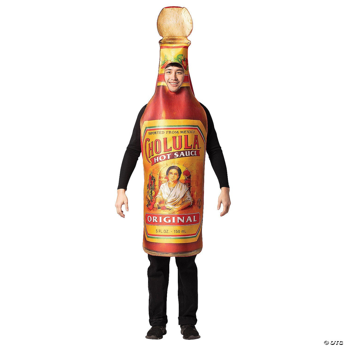 Adults McCormick Cholula Hot Sauce Costume – Funny Spicy Food Party Outfit