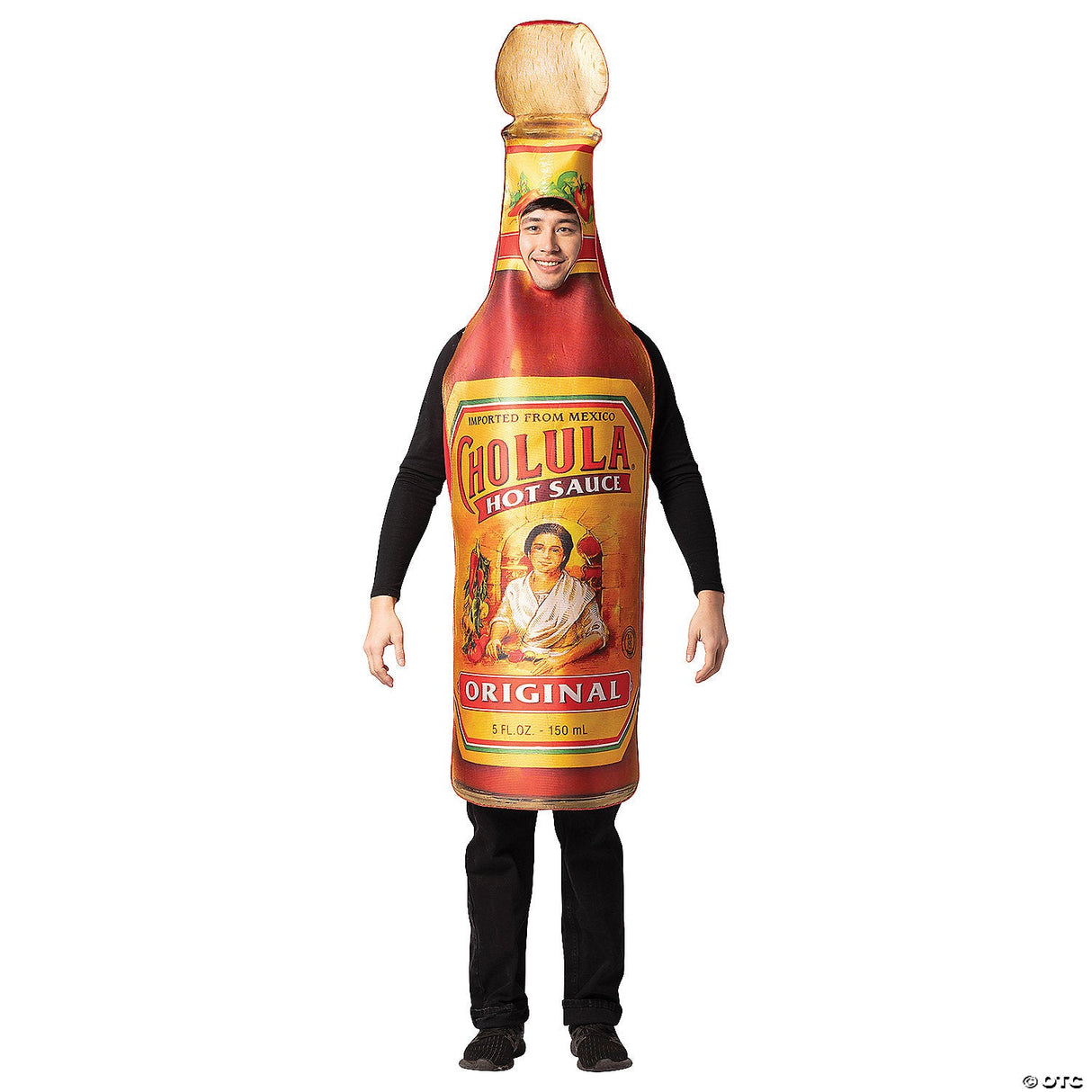 Adults McCormick Cholula Hot Sauce Costume – Funny Spicy Food Party Outfit