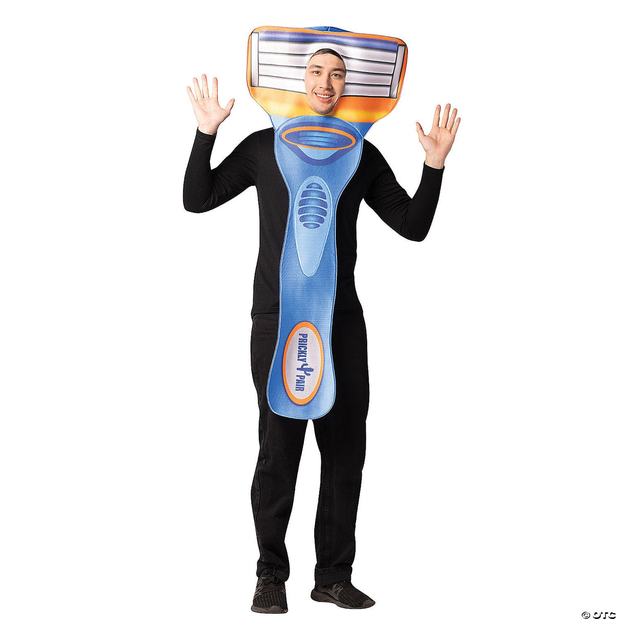 Adults Blue Razor Costume – Funny Grooming Halloween Party Cosplay Outfit