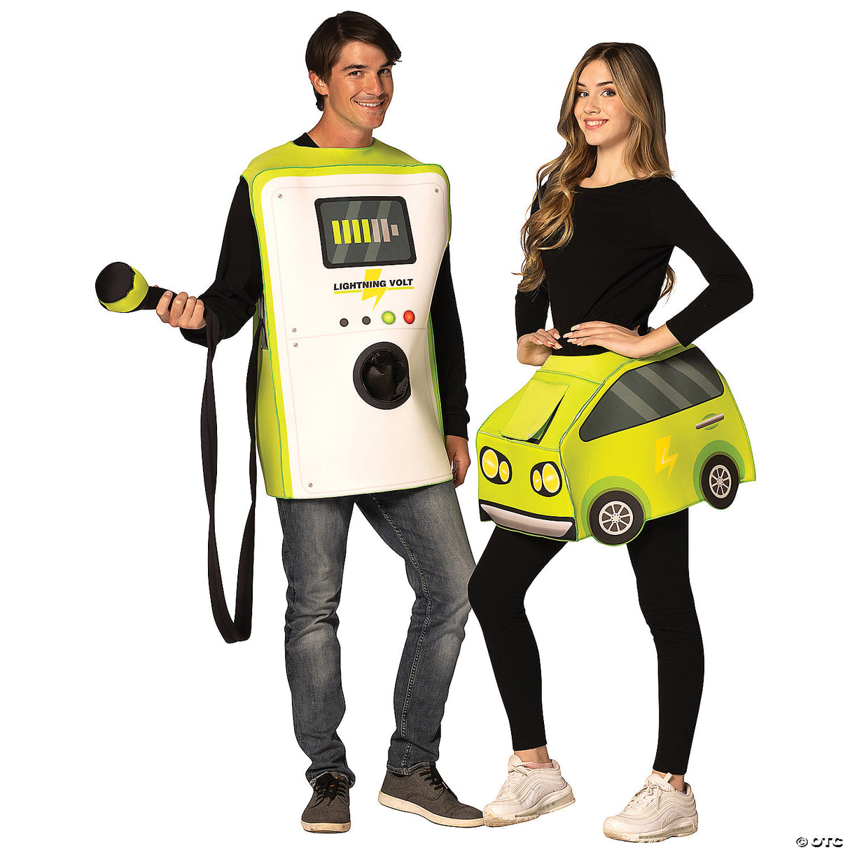 Adults Electric Car & Charger Funny Couples Halloween Costumes Accessory Party