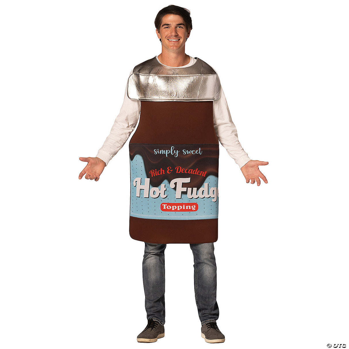 Adults Hot Fudge Sauce Jar Costume – Funny Dessert Halloween Cosplay Outfit