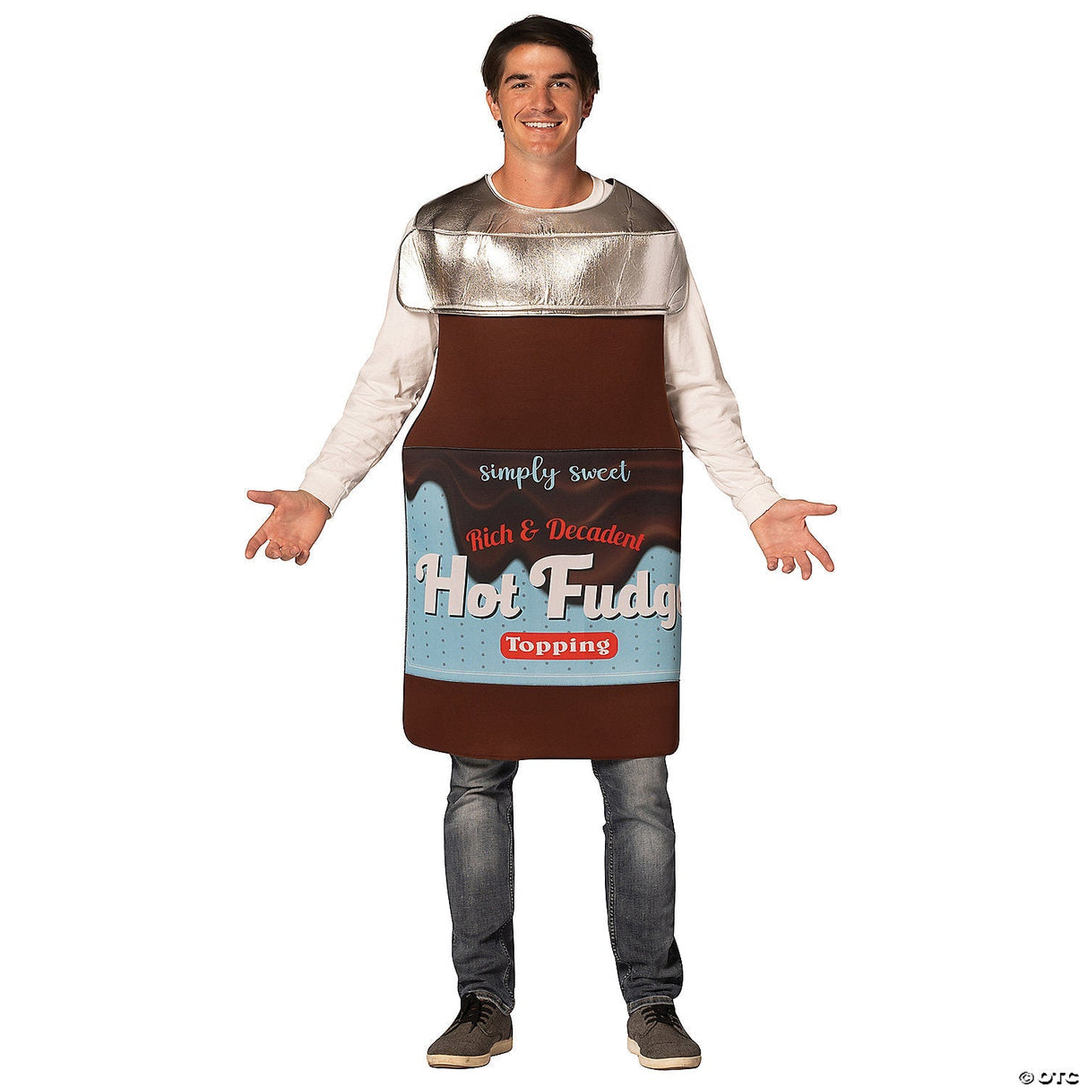 Adults Hot Fudge Sauce Jar Costume – Funny Dessert Halloween Cosplay Outfit