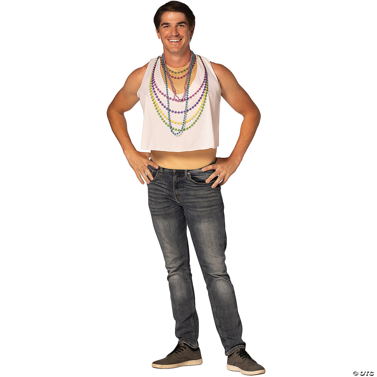 Adults Mardi Gras Flasher Shirt Costume - Funny Halloween Animal Bird Party Cosp