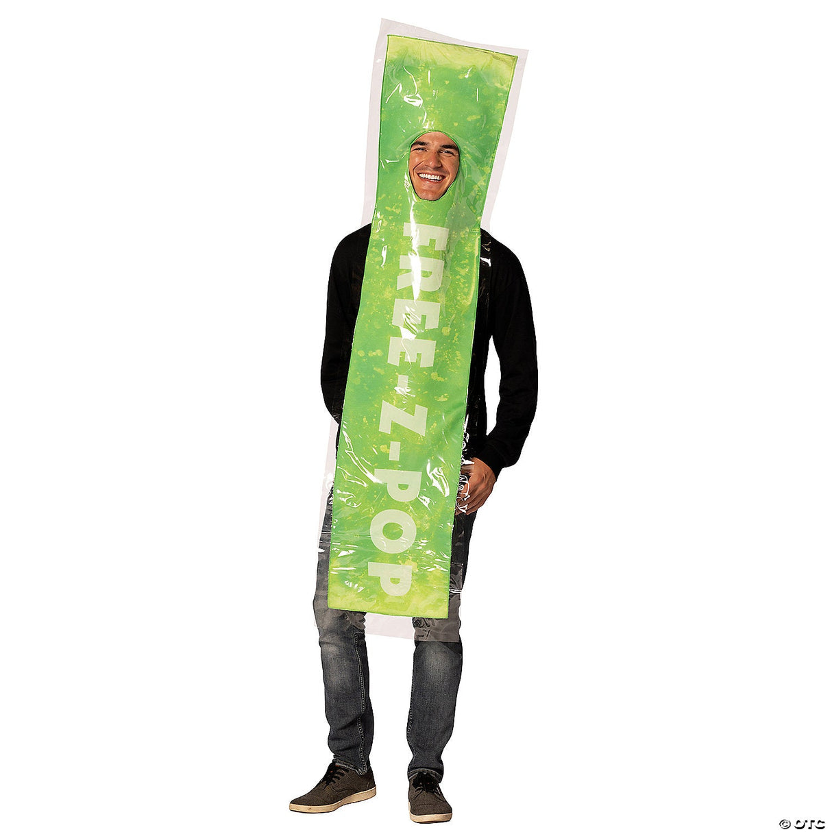 Adults Green Freez-Pop Ice Costume – Funny Frozen Treat Halloween Cosplay
