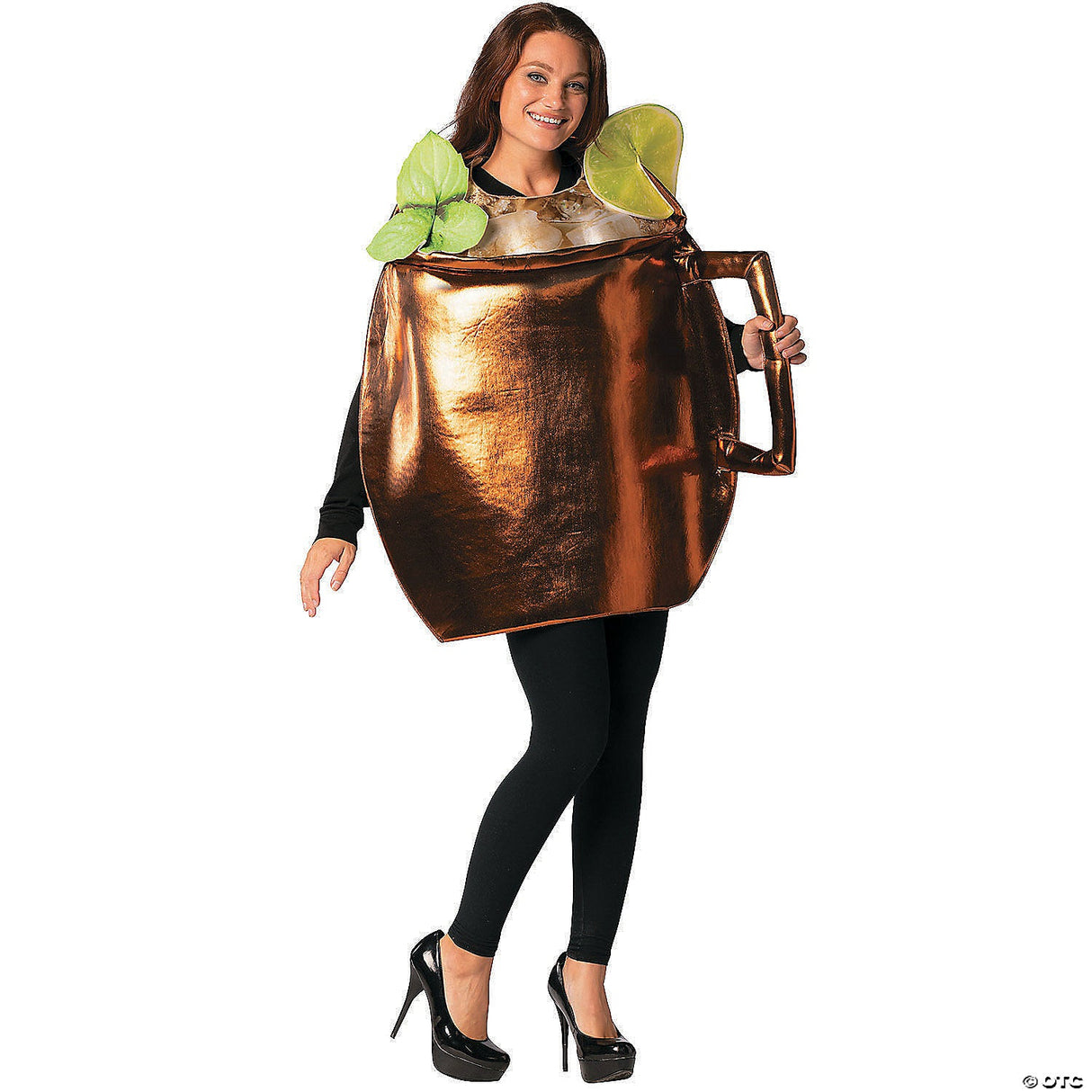Adults Moscow Mule Costume w/ Mint & Lime – Funny Drink Party Cosplay Outfit