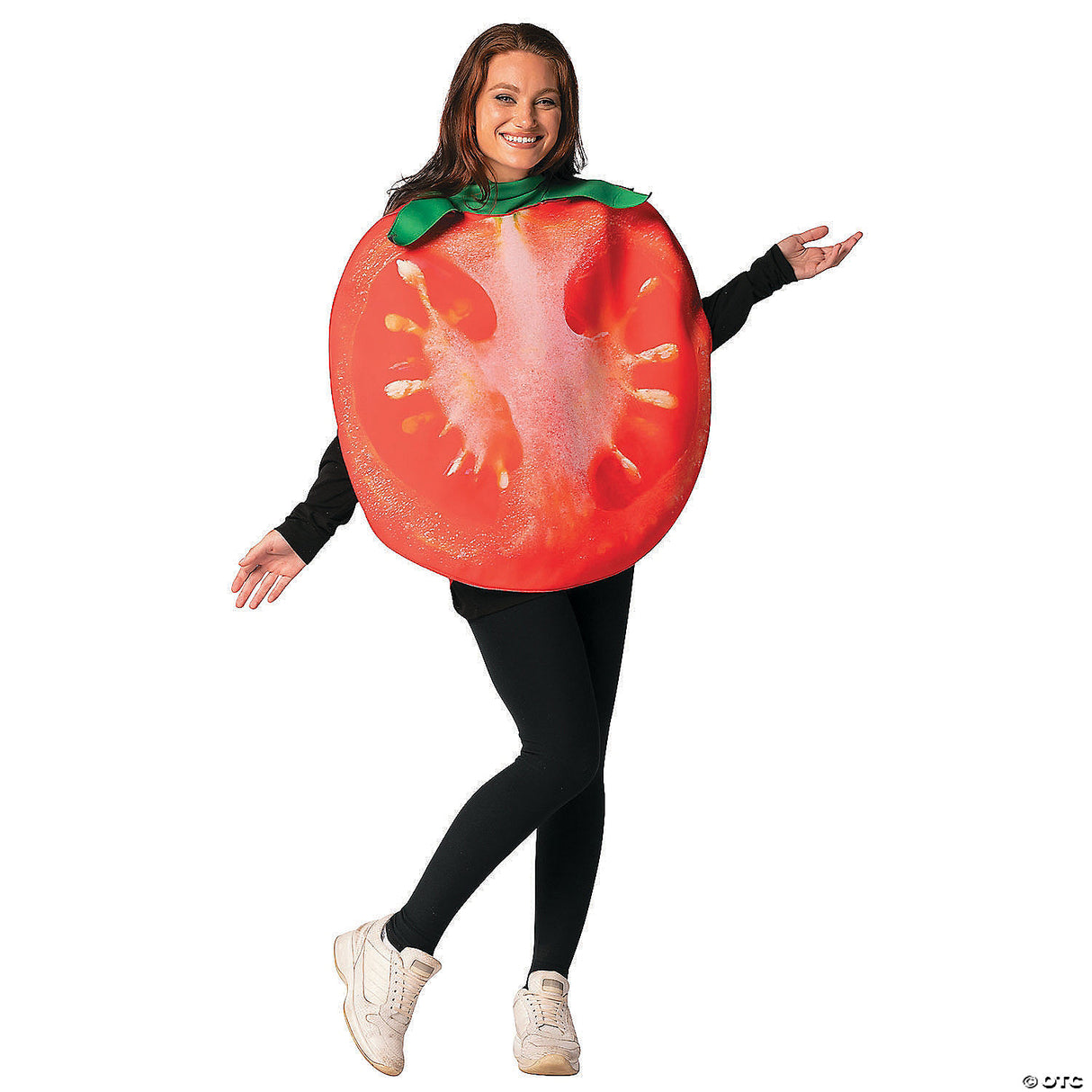 Adults Tomato Slice Costume – Funny Food Halloween Party Cosplay Outfit