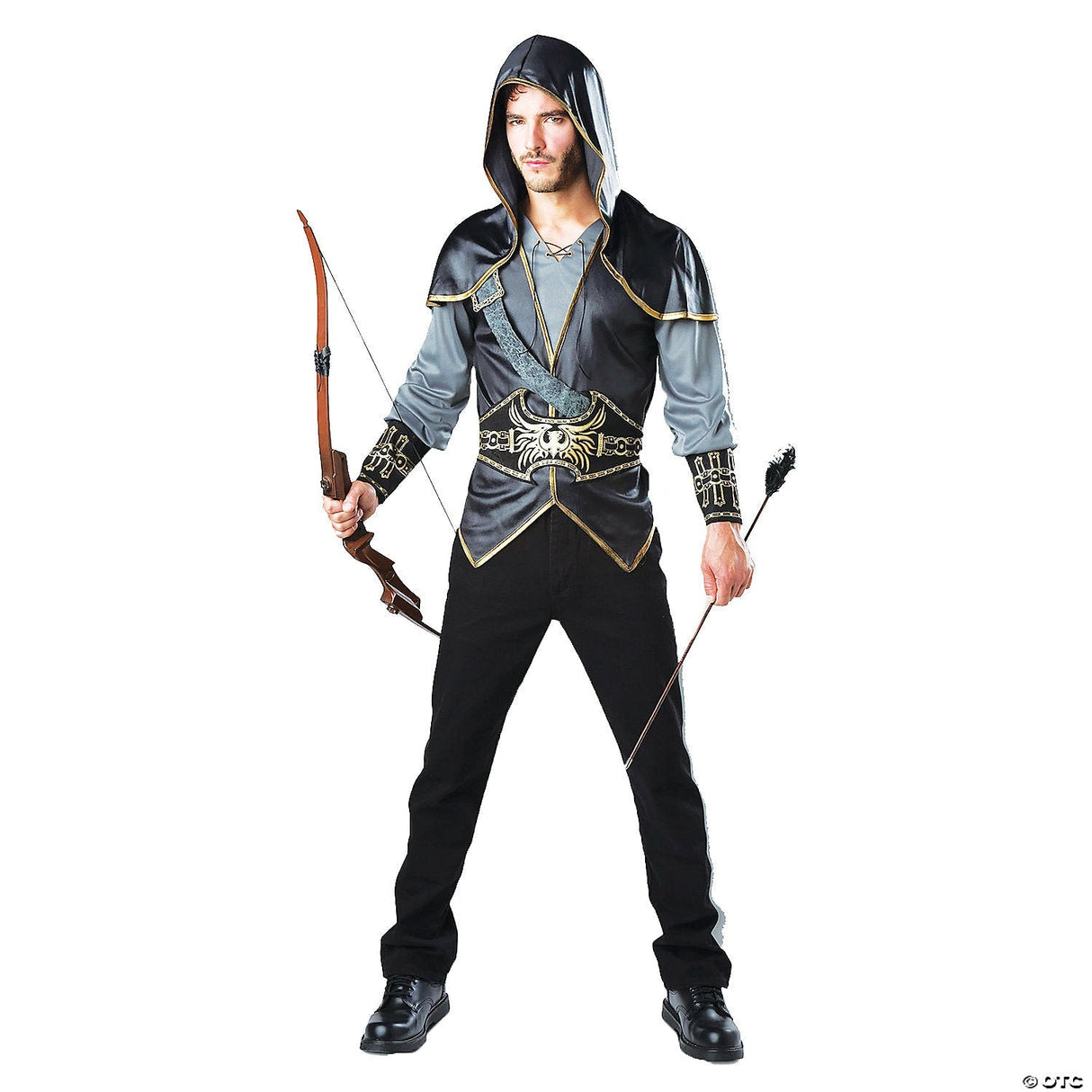 MEN'S HOODED HUNTSMAN COSTUME - Adult Halloween Costume Accessory Party Dress Up