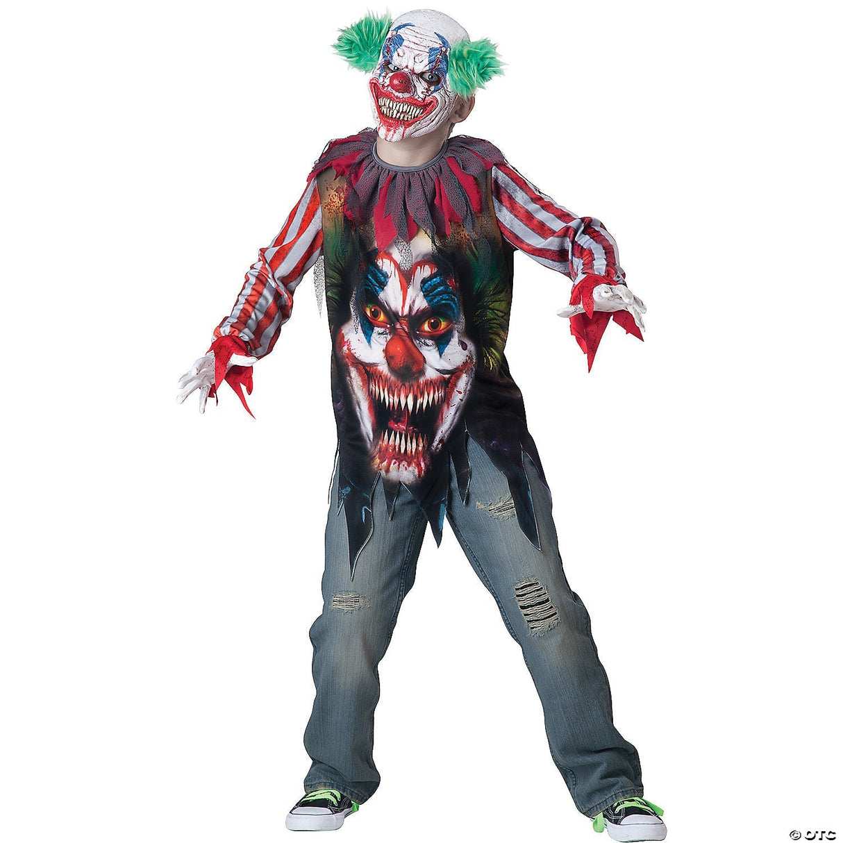 EVIL CLOWN CHILD COSTUME - Halloween Costume Cosplay & Party Outfit For Kids