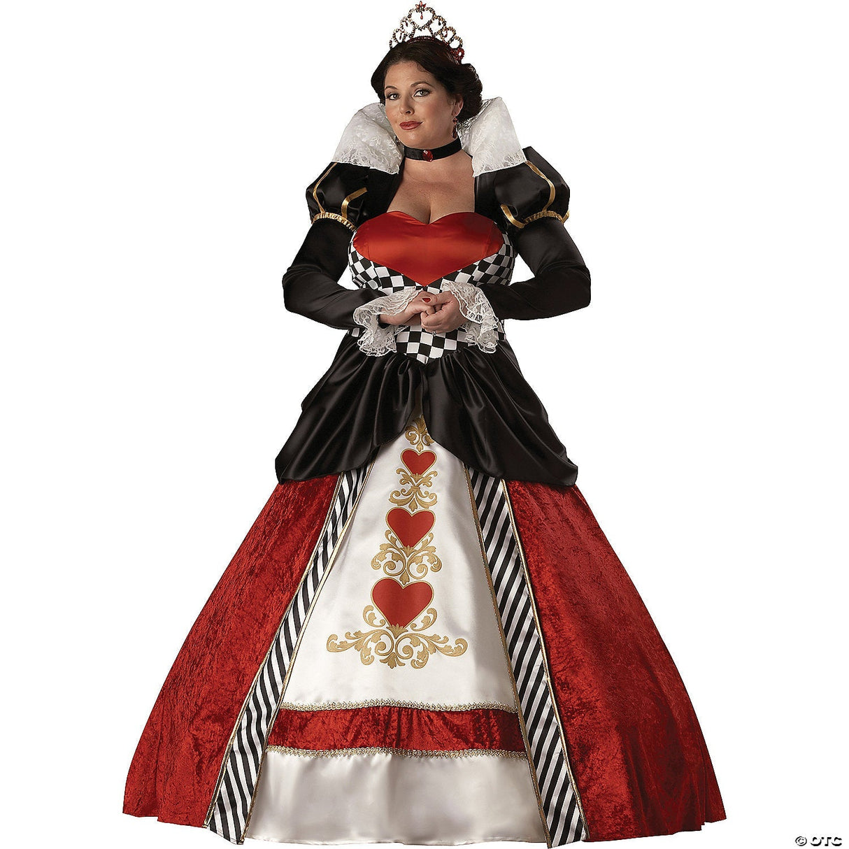 Queen of Hearts Adult Costume XXXL – Plus Size Fairy Tale Halloween Party Outfit
