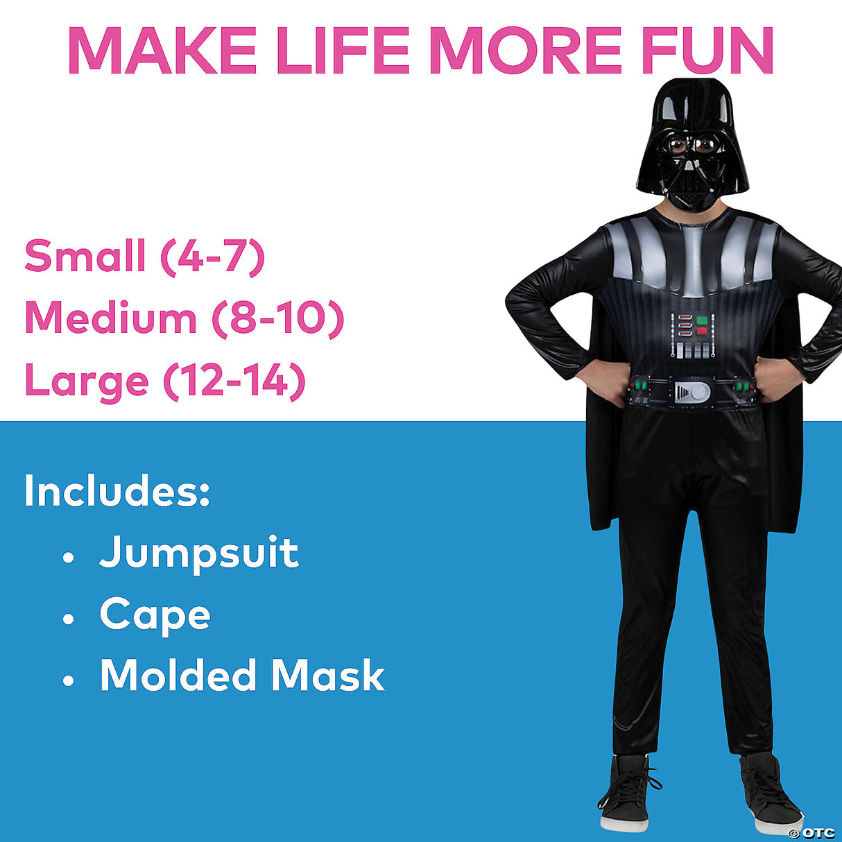 CHILD DARTH VADER VALUE MD - Halloween Costume Cosplay & Party Outfit For Kids