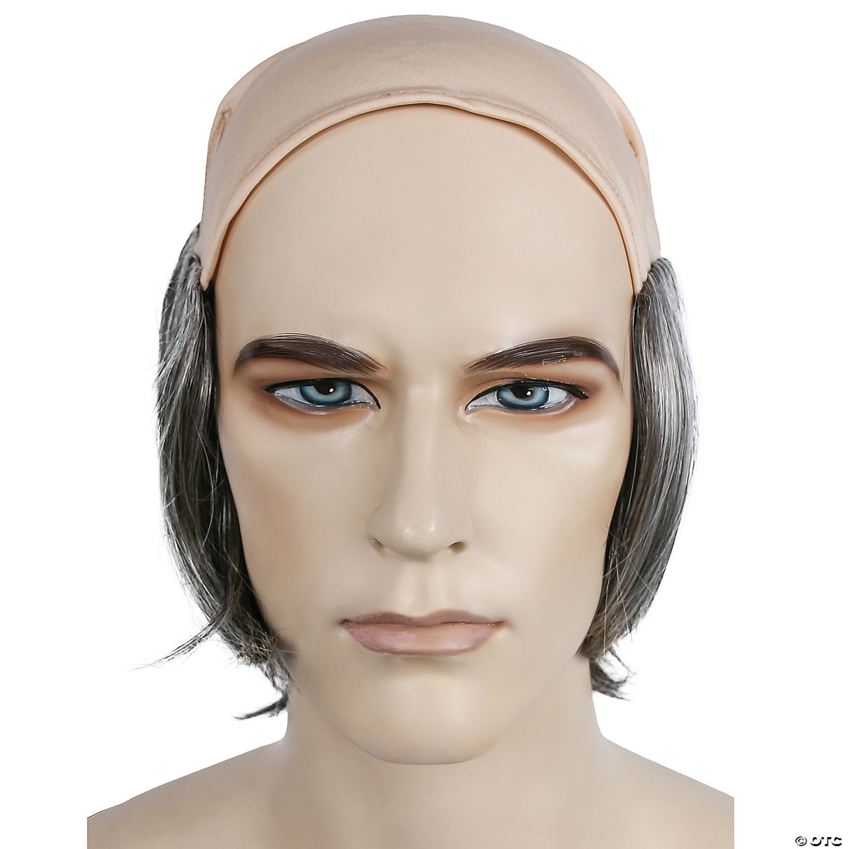 Bald Short Wig Gray Costume Theatre Cosplay Halloween Adult Hair Cap