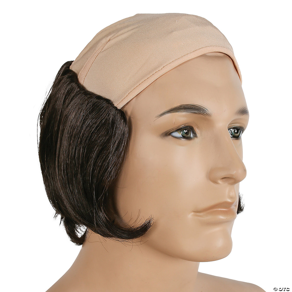 Bald Short Wig Gray Costume Theatre Cosplay Halloween Adult Hair Cap