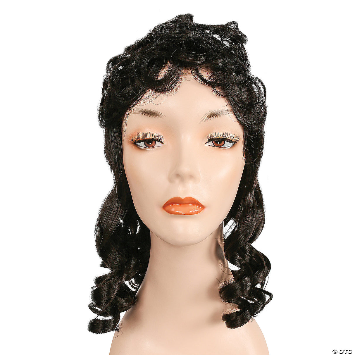 Adult Movie Queen Wig Black Curly Vintage Costume Theatre Cosplay Halloween