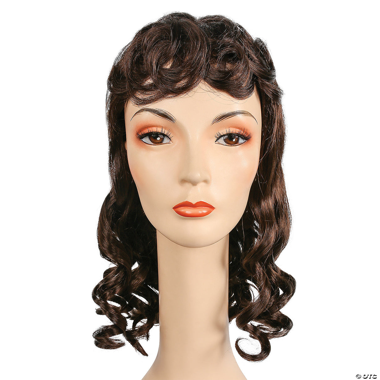 Adult Movie Queen Wig Black Curly Vintage Costume Theatre Cosplay Halloween