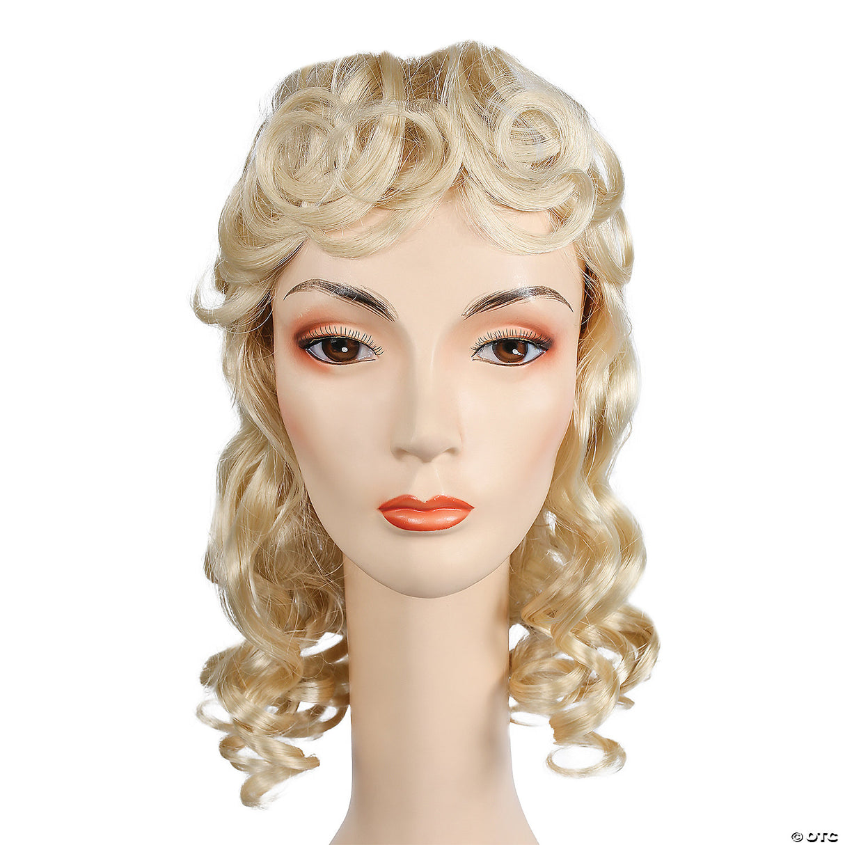 Adult Movie Queen Wig Black Curly Vintage Costume Theatre Cosplay Halloween