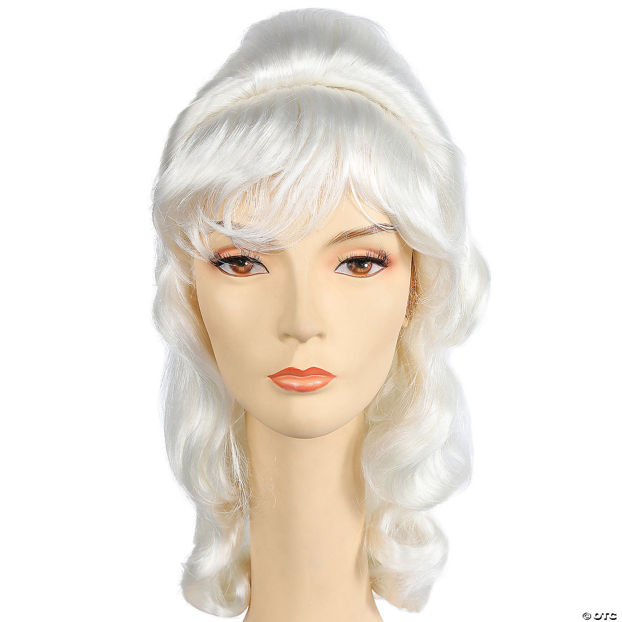 Peg Bondy Wig White Curly Retro Costume Adult Women Theatre Cosplay Halloween