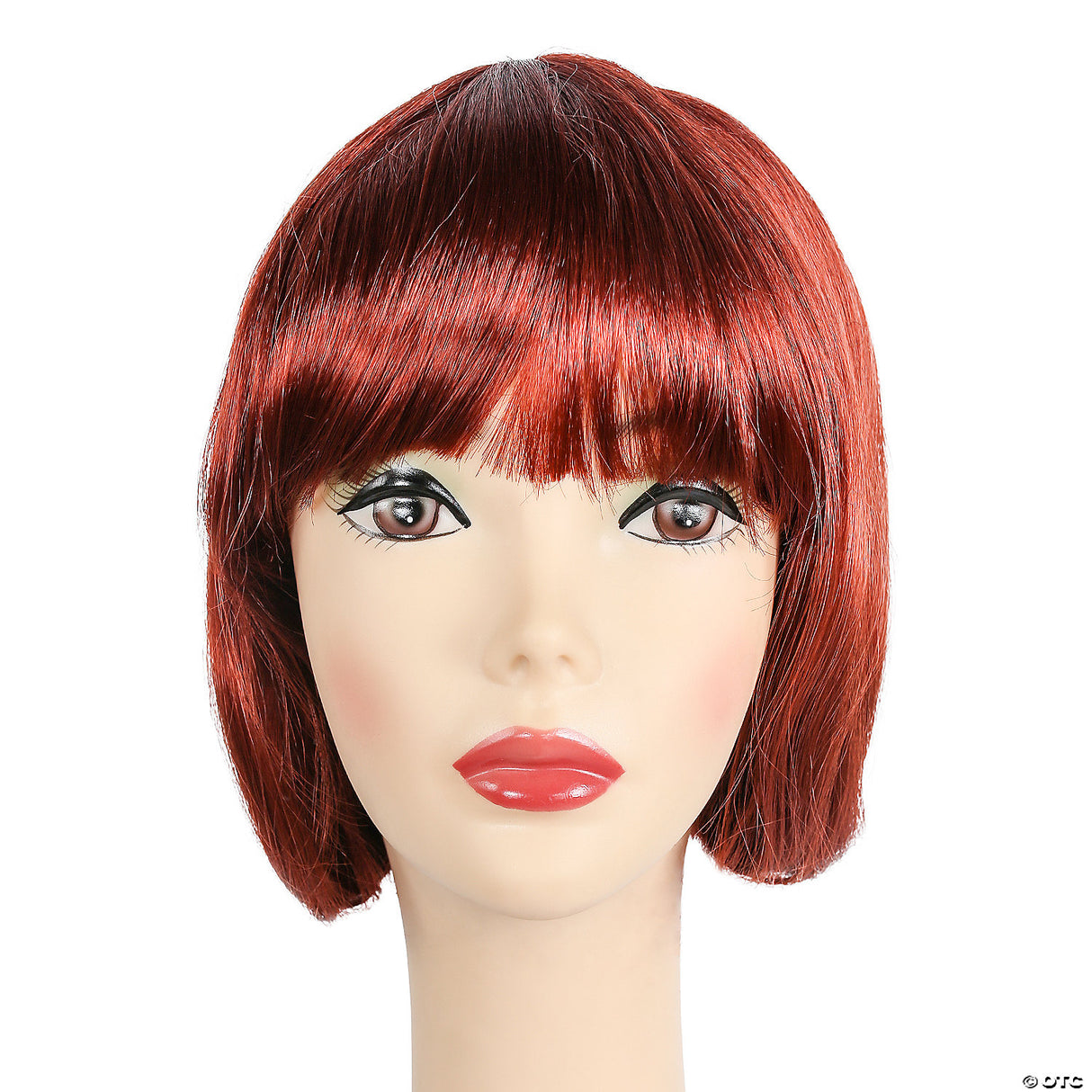 Short Bob Wig LW727 Red Straight Costume Adult Women Cosplay Theatre Hair