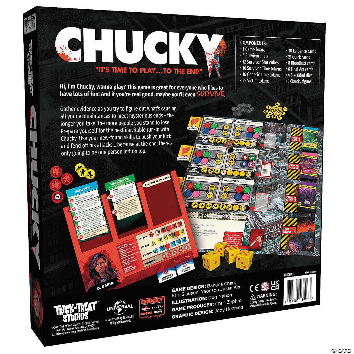 Child’s Play™ Chucky Board Game For 2 To 4 Players - Kids Halloween Costume Cosp