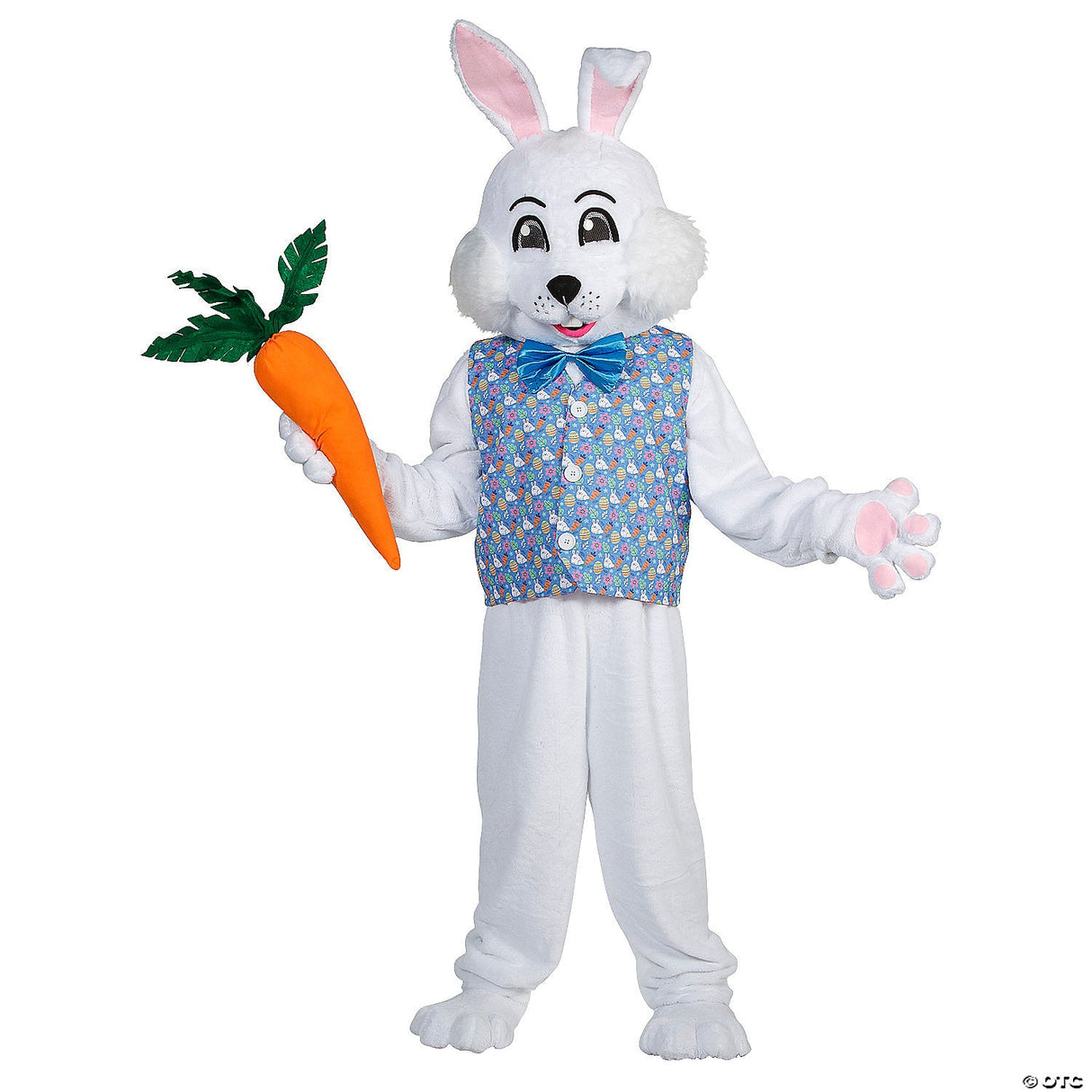 Adults Easter Bunny Costume With Reversible Vest & Bowtie Holiday Cosplay Outfit