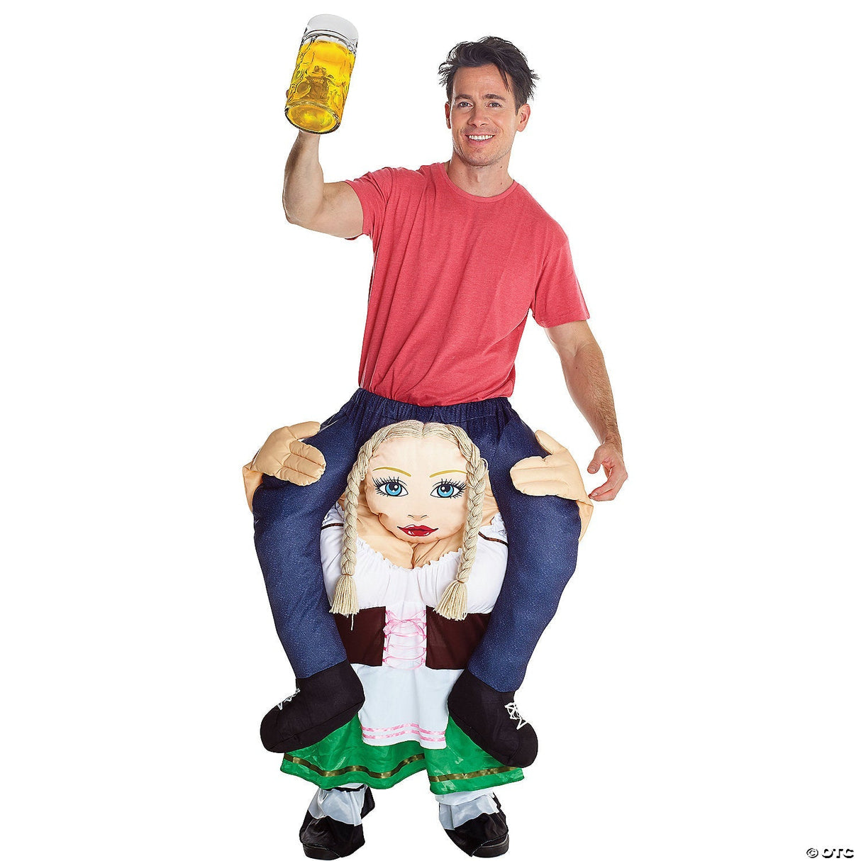 Adult German Beer Wench Piggyback Costume – Oktoberfest Funny Halloween Outfit