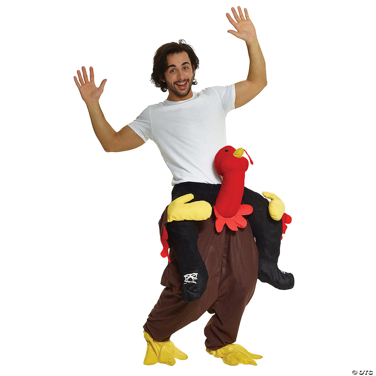 Adult Turkey Piggyback Costume – Funny Ride-On Animal Halloween Party Outfit