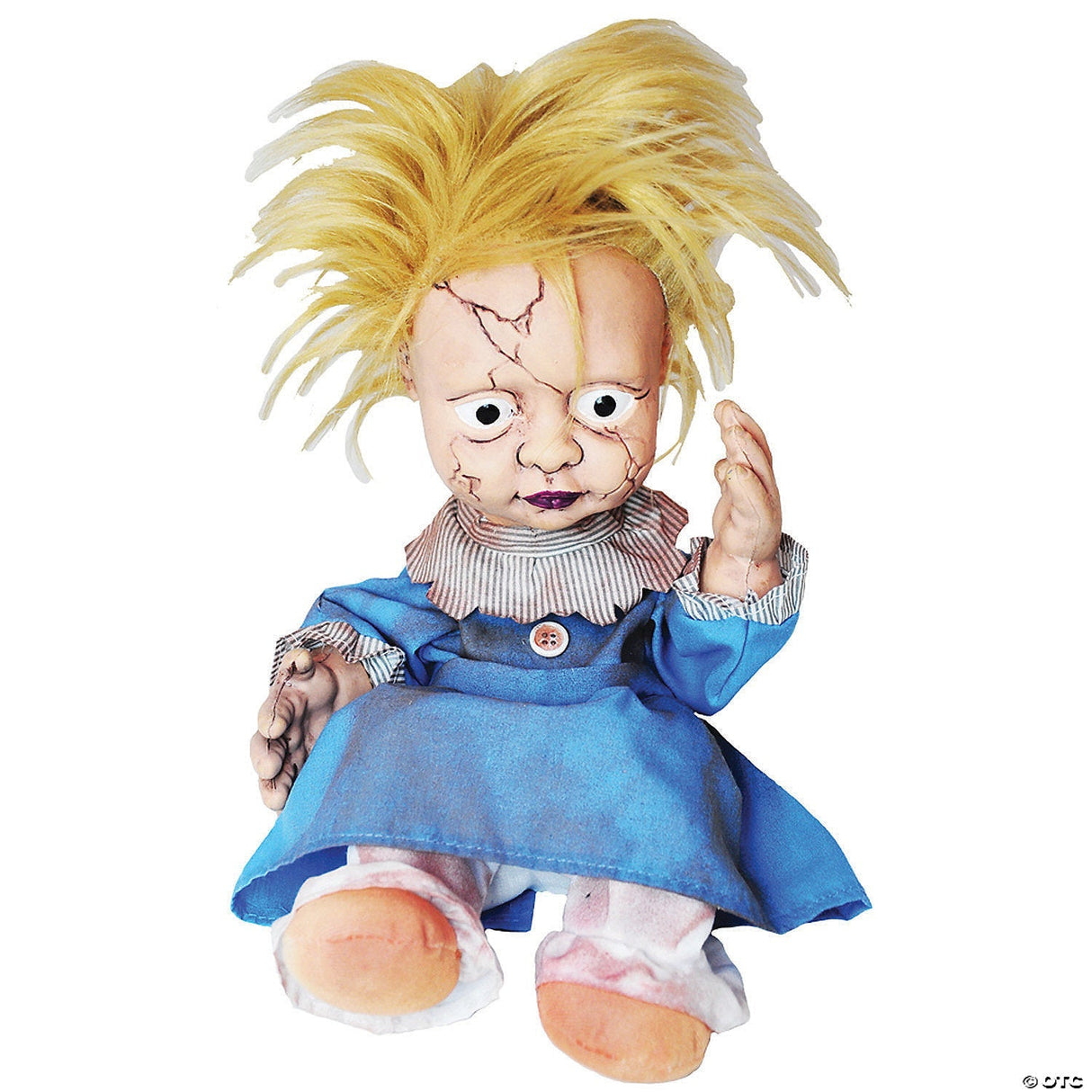 11" Animated Creepy Girl Kicking - Halloween Costume Dress Up Party Outfit